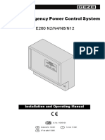 RWA-Emergency Power Control System E260 N2/N4/N8/N12: Installation and Operating Manual