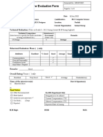 Interview Evaluation Form