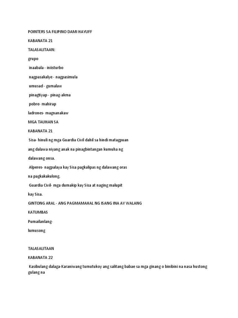 Filipino Busit | PDF