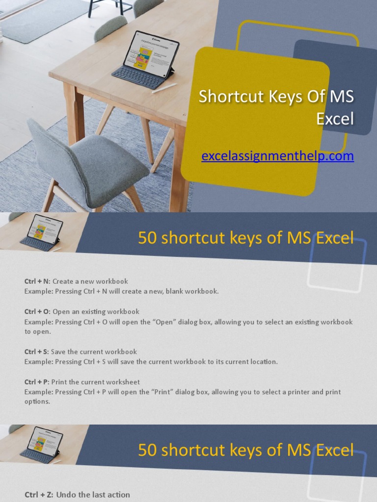 50 Essential MS Excel Shortcut Keys | PDF | Microsoft Excel | Control Key