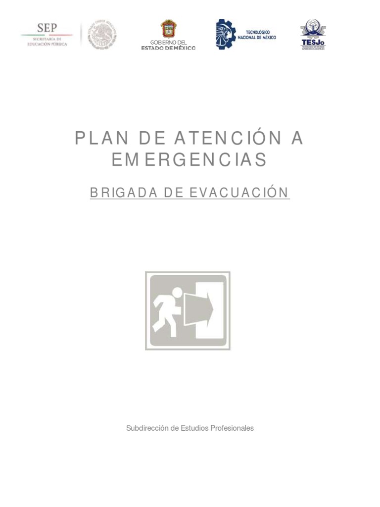 Plan de Emergencias y Evacuación TESJo | PDF | Defensa Civil | Emergencia