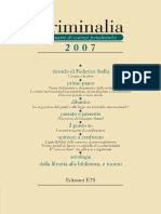 Criminalia Annuario Di Scienze Penalistiche (2007)