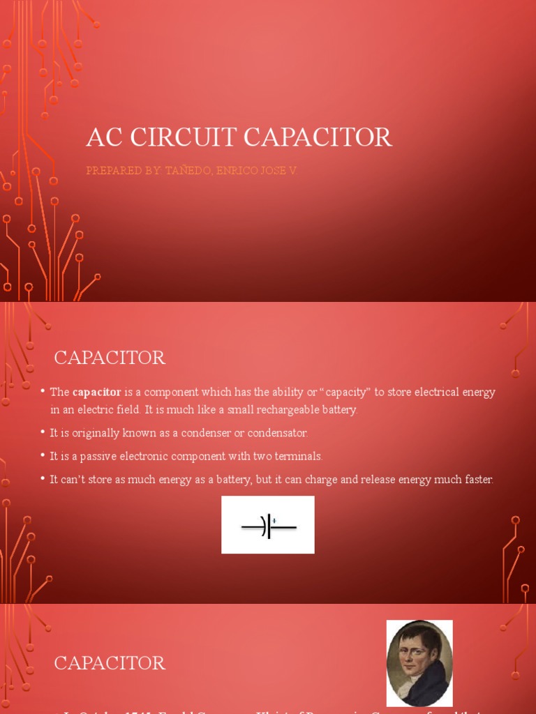 AC CIRCUIT CAPACITOR REPORT PDF Capacitor Applied And