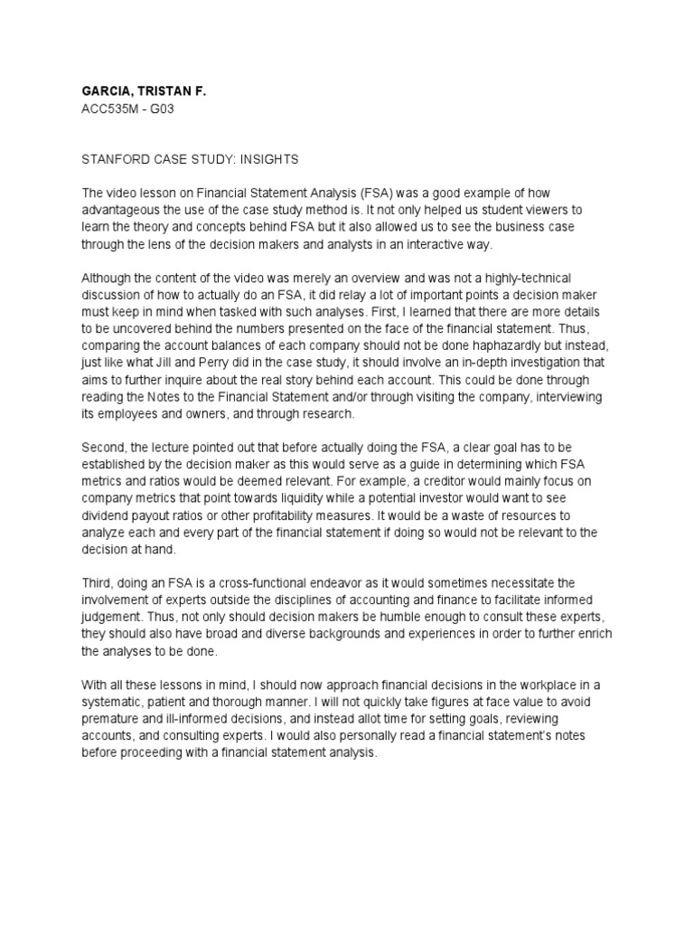 Insights into Conducting Effective Financial Statement Analysis Through