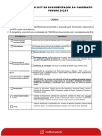 Checklist documentação Prouni