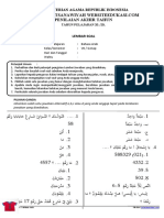 Soal PAT Kelas VII - Bahasa Arab