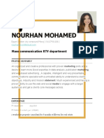 Nourhan Mohamed: Mass Communication RTV Department