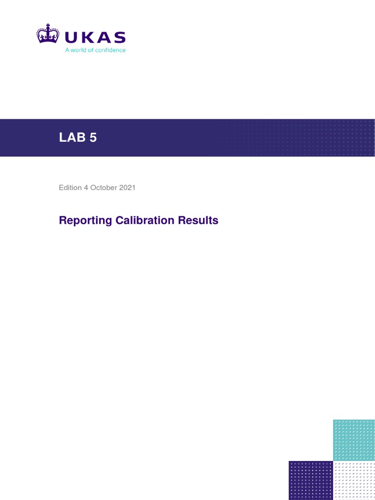 LAB 5 Reporting Calibration Results PDF Calibration Metrology