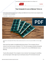 How to Resolve the "Your Computer is Low on Memory