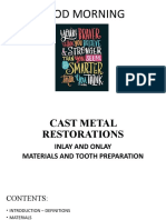 CAST METAL RESTORATIONS GUIDE