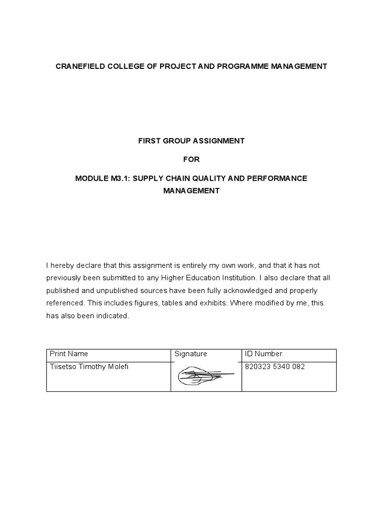 Supply Chain Quality and Performance Management PDF Enterprise