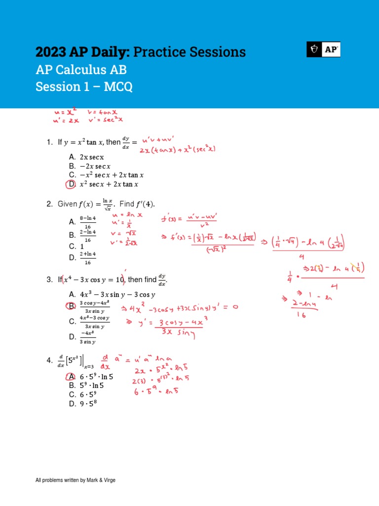 Session_1_Calculus_AB_2023_AP_Daily_Practice_Sessions PDF