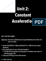 Unit 2: Constant Acceleration