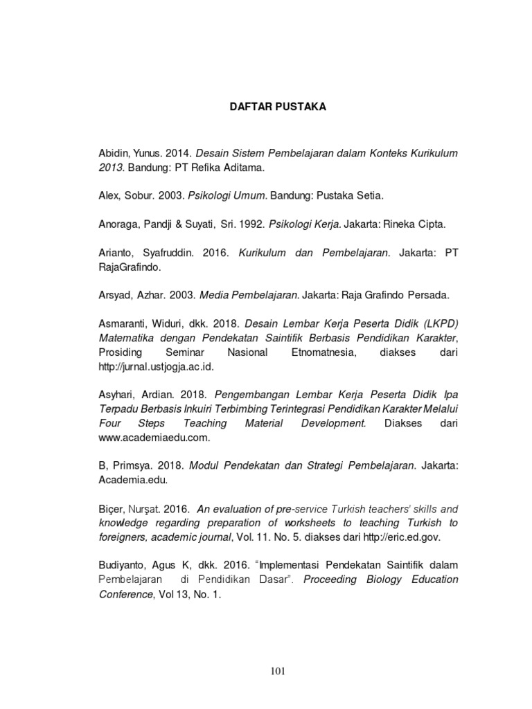 Daftar Pustaka | PDF | Karier & Perkembangan | Seni