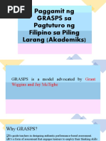 GRASPS Model for Performance Tasks | PDF | Learning | Teachers
