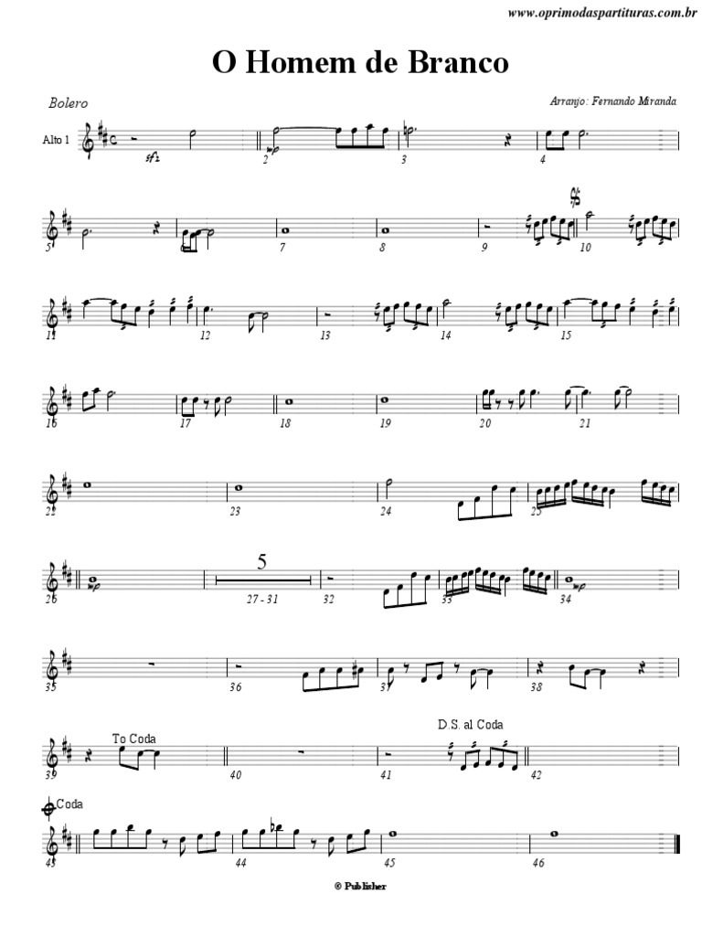O HOMEM DE BRANCO - PARTITURA GRÁTIS PARA BIG BAND.pdf | PDF