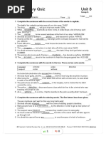 Focus 3 2e Vocabulary Quiz Unit8 Group A - Compress