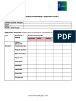 (Escritura) Rúbrica de Evaluación Psicopedagógica