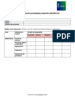 (Matematica) Rúbrica de Evaluación Psicopedagógica