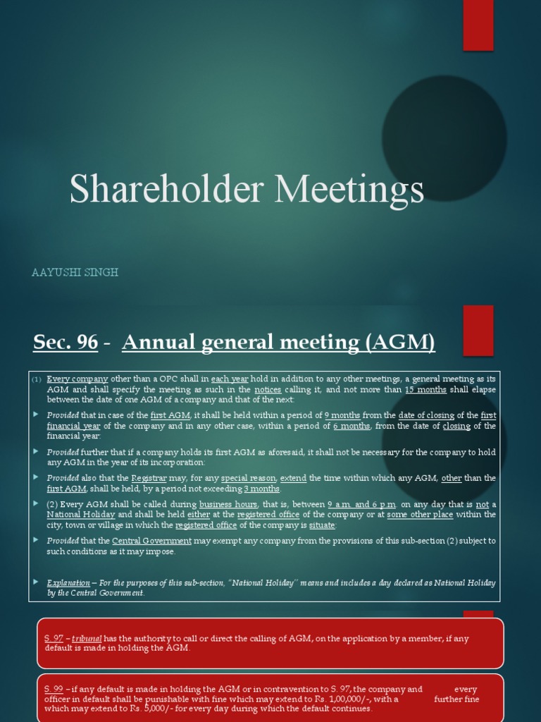 Lecture 22 and 23 shareholder meetings pdf proxy voting stocks