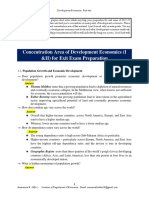 DEPII - Concentration Area of Development Economics - Part Two