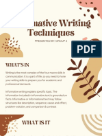 Writing Techniques for Informative Text