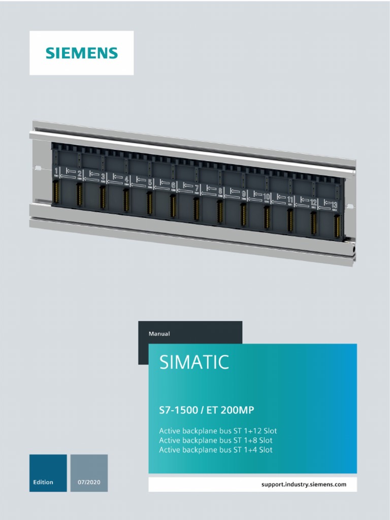 s71500 Et200mp Active Backplane Manual en-US en-US PDF | PDF | Computer ...