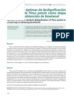 Condiciones Óptimas de Deslignificación Del Aserrín de Pinus Patula Como Etapa Crucial en La Obtención de Bioetanol