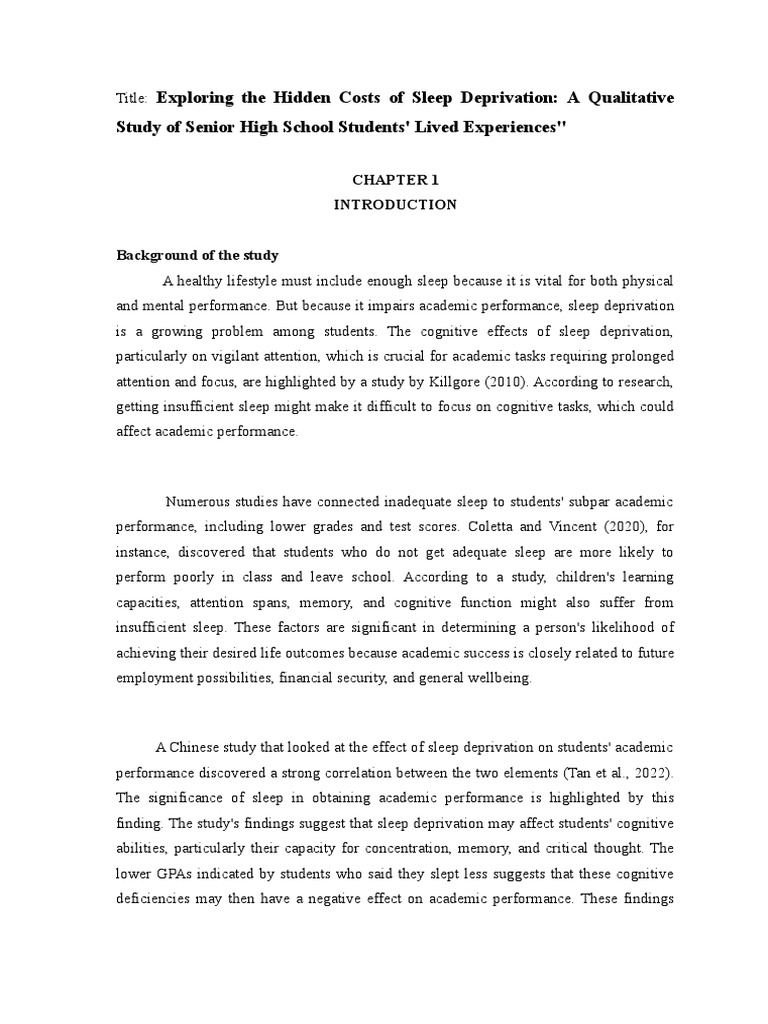 Impact of Sleep Deprivation on Students | PDF | Sleep Deprivation | Sleep
