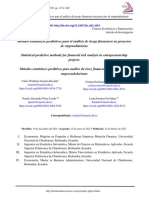 Métodos Estadísticos Predictivos para El Análisis de Riesgo Financiero en Proyectos PDF