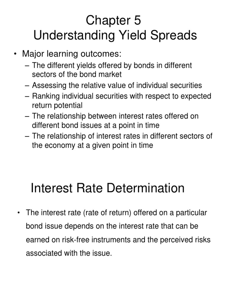 Chapter 5 Yield Spreads PDF Yield Curve Swap (Finance)