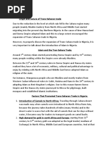 JSS 3 Second History Note