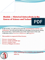 Module 1: Historical Advances in Science & Tech