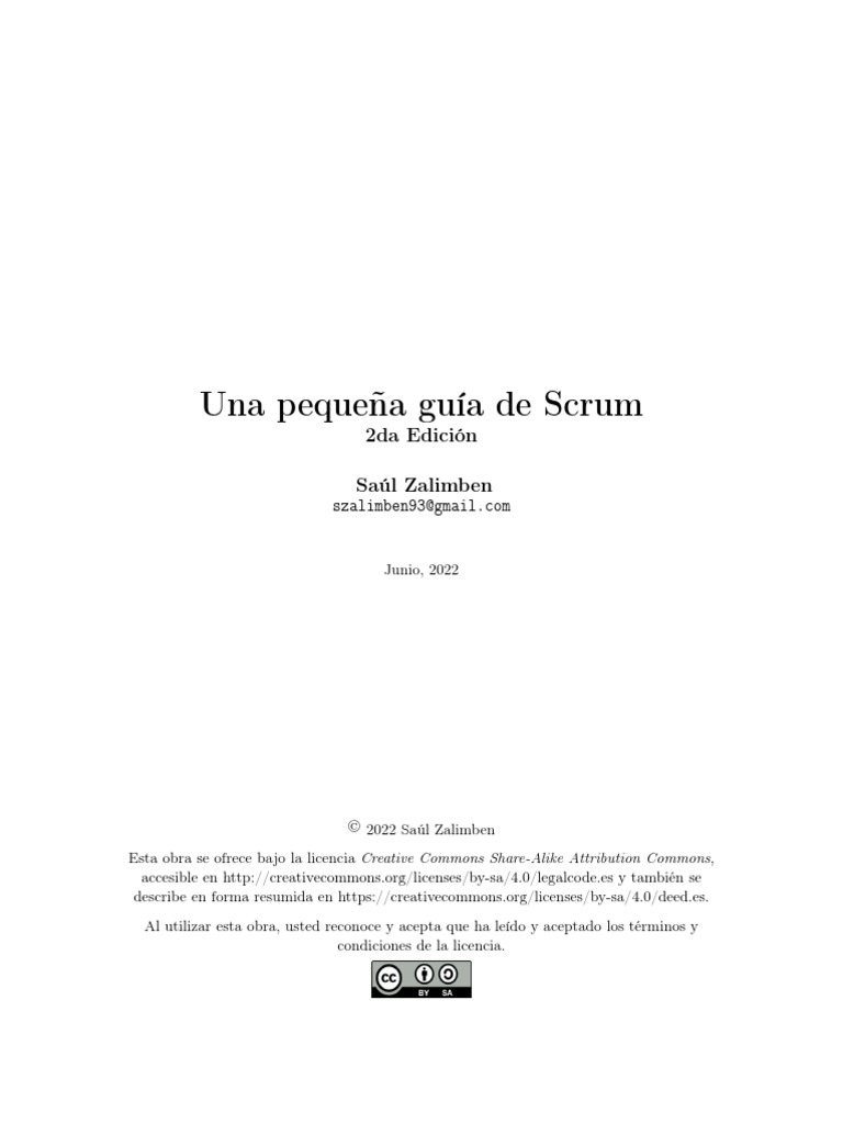 Small Scrum Guide | PDF | Scrum (desarrollo de software) | Teoría de ...