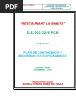 Plan Restaurant La Ñañita