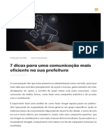 Leitura Complementar 7 dicas para uma comunicação mais eficiente na sua prefeitura