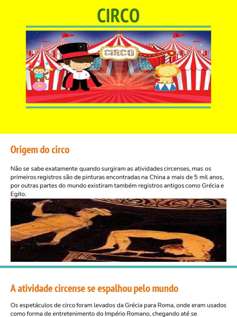 História E Evolução Do Circo Pdf Ciências Sociais