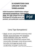 Analisis Kompetensi Dan Perumusan Tujuan Pembelajaran