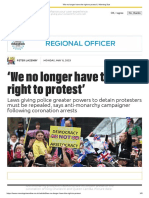 We No Longer Have The Right To Protest' - Morning Star