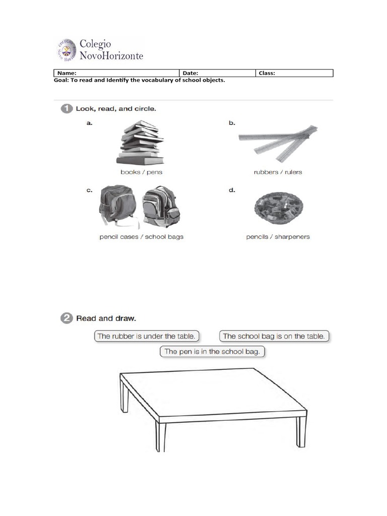 3ro Básico School Objects | PDF