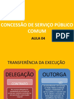 Aulas 04 e 05 - Concessão de Serviços Públicos Comuns
