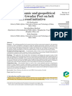 A Geoeconomic and Geopolitical Review of Gwadar Port On Belt and Road Initiative