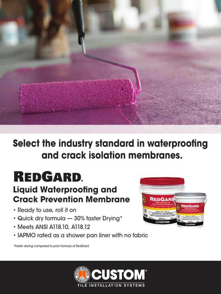RedGard SellSheet SS162 9-23-19 FINAL | PDF | Shower | Building Technology