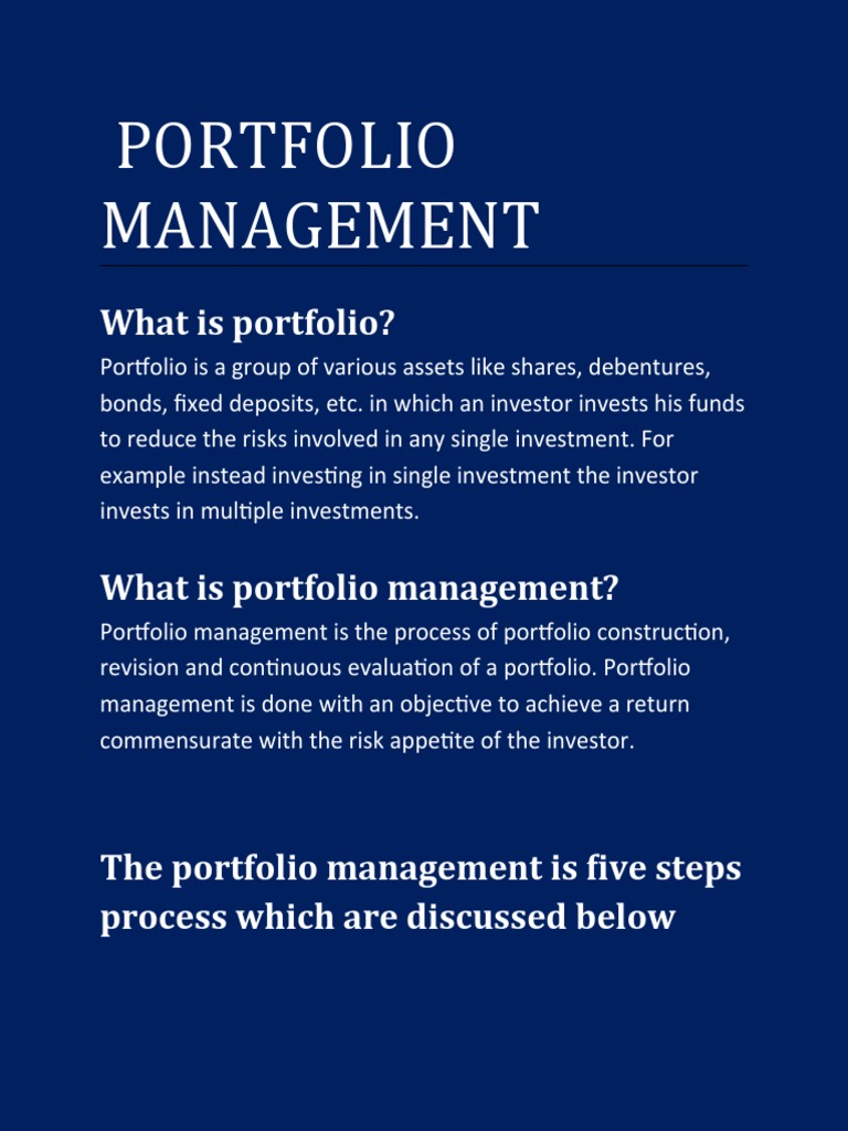 Portfolio Management PDF