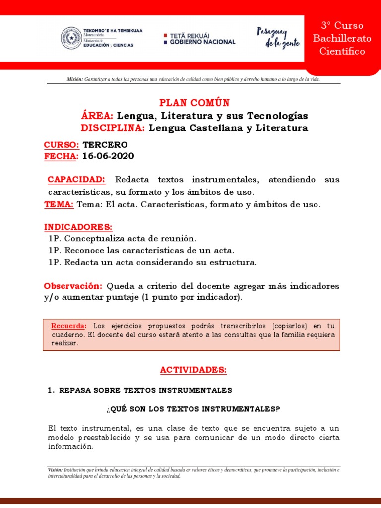 informacion_tema_texto_instrumental_ | PDF | Plan de estudios ...