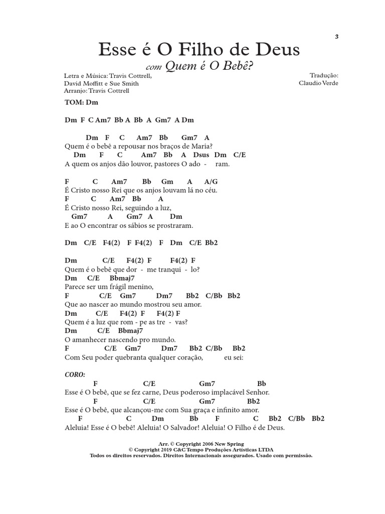 07 Esse é O Filho De Deus Cifra Pdf Teologia Crença E Doutrina