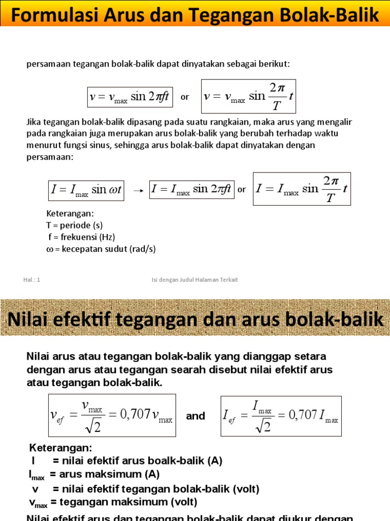 Rangkaian RLC dan Arus Bolak-Balik | PDF
