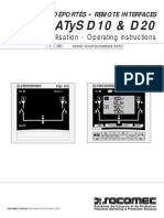 Atys D10 & D20: Notice D'Utilisation - Operating Instructions