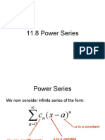 Power series convergence radius