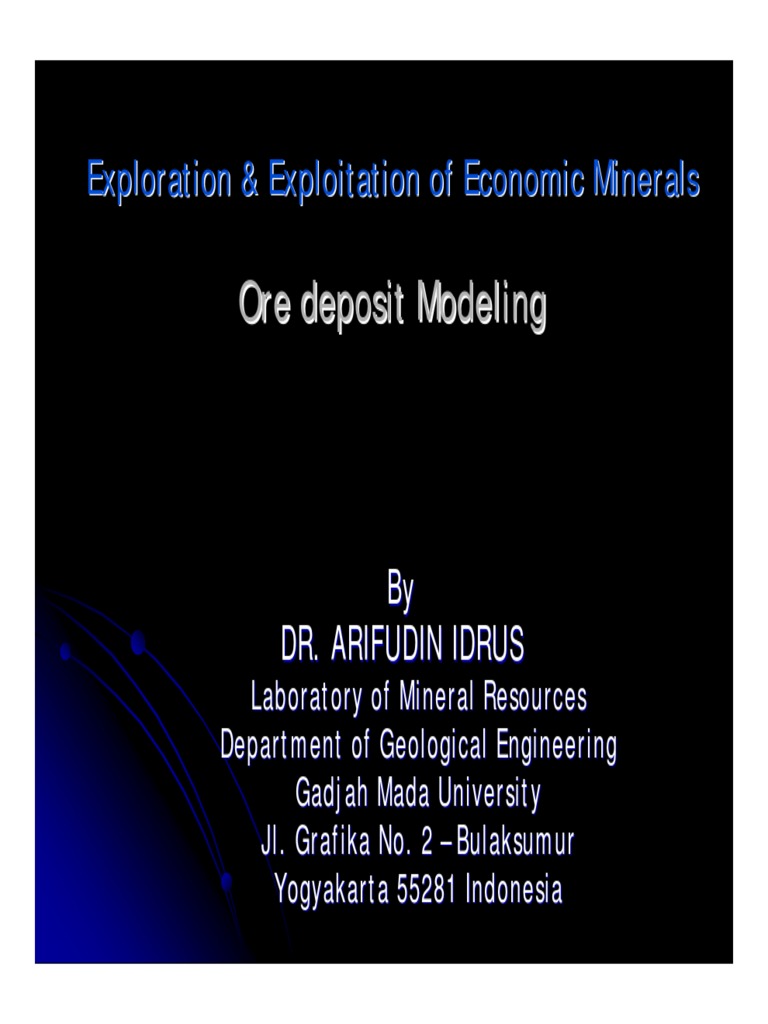Ore Deposit Modeling Techniques | PDF | Minerals | Ore
